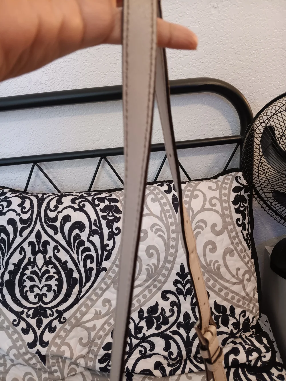 kate spade cream saddle crossbody with gold-tone logo